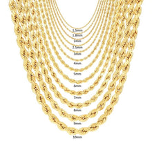 Load image into Gallery viewer, Rope Chain in Yellow Gold - 8mm

