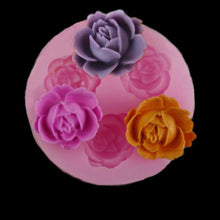 Load image into Gallery viewer, Rose Flower Shape 3D Silicone Mold Soap Making 3D Silicone Chocolate Cake Soft Candy Mold Baking Sugar Craft Decoration Rose Molds 3D Flower Fondant Silicone Molds Bloom Rose Shaped Mold Rose Flower Baking Mold
