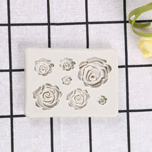 Load image into Gallery viewer, Rose Mold Flower Baking Silicone Cake Decorating Tool Pastry Fondant Sugarcraft Mould Chocolate Biscuits Cookies Kitchen Rose Silicone Fondant Mold Handmade Baking Tools
