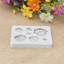 Load image into Gallery viewer, Rose Mold Flower Baking Silicone Cake Decorating Tool Pastry Fondant Sugarcraft Mould Chocolate Biscuits Cookies Kitchen Rose Silicone Fondant Mold Handmade Baking Tools
