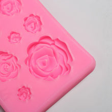 Load image into Gallery viewer, Rose Mold Flower Baking Silicone Cake Decorating Tool Pastry Fondant Sugarcraft Mould Chocolate Biscuits Cookies Kitchen Rose Silicone Fondant Mold Handmade Baking Tools
