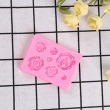 Load image into Gallery viewer, Rose Mold Flower Baking Silicone Cake Decorating Tool Pastry Fondant Sugarcraft Mould Chocolate Biscuits Cookies Kitchen Rose Silicone Fondant Mold Handmade Baking Tools
