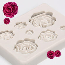 Load image into Gallery viewer, Rose Mold Flower Baking Silicone Cake Decorating Tool Pastry Fondant Sugarcraft Mould Chocolate Biscuits Cookies Kitchen Rose Silicone Fondant Mold Handmade Baking Tools

