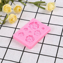 Load image into Gallery viewer, Rose Mold Flower Baking Silicone Cake Decorating Tool Pastry Fondant Sugarcraft Mould Chocolate Biscuits Cookies Kitchen Rose Silicone Fondant Mold Handmade Baking Tools
