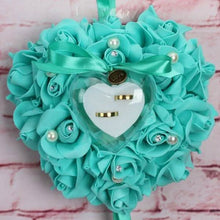 Load image into Gallery viewer, Rose Pillow Heart Cushion Ring Holder
