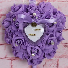Load image into Gallery viewer, Rose Pillow Heart Cushion Ring Holder
