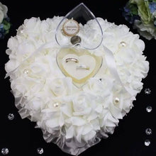 Load image into Gallery viewer, Rose Pillow Heart Cushion Ring Holder
