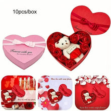 Load image into Gallery viewer, Rose-Shaped Soap Gift Box With Heart-Shaped Artificial Roses
