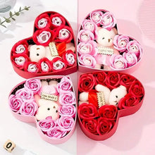 Load image into Gallery viewer, Rose-Shaped Soap Gift Box With Heart-Shaped Artificial Roses
