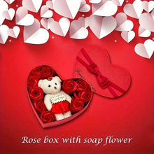 Load image into Gallery viewer, Rose-Shaped Soap Gift Box With Heart-Shaped Artificial Roses

