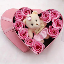 Load image into Gallery viewer, Rose-Shaped Soap Gift Box With Heart-Shaped Artificial Roses
