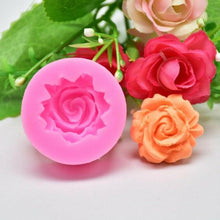Load image into Gallery viewer, Rose Silicone Cake Mold 3D Flower Fondant Mold Cupcake Jelly Candy Chocolate Decoration Baking Tool Moulds Flower Bloom Rose Shape Silicone Fondant Soap
