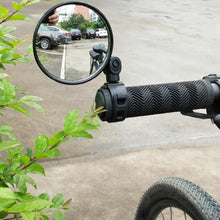 Load image into Gallery viewer, Round Bicycle Rearview Handlebar Mirrors Cycling Rear View Bike Silicone Handle Rearview Mirror With Wide Angle Convex Mirror Adjustable Rotatable Handlebar Safety Mirrors For Mountain Road Bike Bicycle
