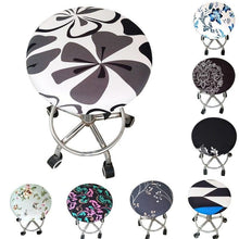Load image into Gallery viewer, Round Chair Cover Bar Stool Cover Elastic Seat Cover Home Chair Slipcover Round Chair Bar Stool Floral Printed Padded Round Bar Stool Cover Cushion With Elastic Fabric Round Chair Seat Cushion For Wooden Metal Stools 30-40cm
