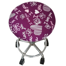 Load image into Gallery viewer, Round Chair Cover Bar Stool Cover Elastic Seat Cover Home Chair Slipcover Round Chair Bar Stool Floral Printed Padded Round Bar Stool Cover Cushion With Elastic Fabric Round Chair Seat Cushion For Wooden Metal Stools 30-40cm

