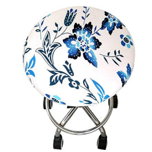 Load image into Gallery viewer, Round Chair Cover Bar Stool Cover Elastic Seat Cover Home Chair Slipcover Round Chair Bar Stool Floral Printed Padded Round Bar Stool Cover Cushion With Elastic Fabric Round Chair Seat Cushion For Wooden Metal Stools 30-40cm
