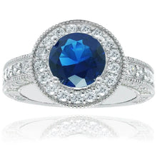 Load image into Gallery viewer, Round Halo Colored Rings
