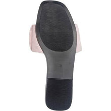 Load image into Gallery viewer, Roxoni Women's Ruched Fabric Slide Sandals Open Toe Flat Sandals with Heel Cushion
