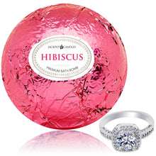 Load image into Gallery viewer, Hibiscus Bath Bomb with Jewelry Ring Inside

