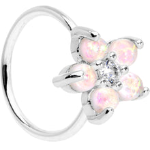 Load image into Gallery viewer, 20G Clear CZ White Faux Opal Seamless Circular Ring
