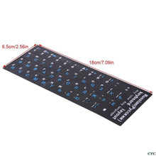 Load image into Gallery viewer, Russian Letters Keyboard Stickers Frosted PVC for Desktop Keyboard Keypad Laptop Perfect Fit Silicone Skin Keyboard Covers For Laptops Gaming Laptop Keyboard Skin Protector For Gaming Lovers
