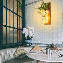 Load image into Gallery viewer, Rustic Wall Sconces Flower Lamp Mason Jar Sconce Handmade Wall Art Hanging Home Decoration 2 Set with LED Fairy Lights Decorative  Peony Flower
