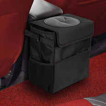 Load image into Gallery viewer, Ryhpez Car Trash Can with Lid - Car Trash Bag Hanging with Storage Pockets
