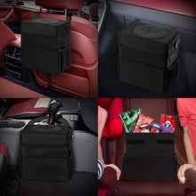 Load image into Gallery viewer, Ryhpez Car Trash Can with Lid - Car Trash Bag Hanging with Storage Pockets
