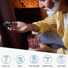 Load image into Gallery viewer, Finger Pulse Oximeter – Heart Rate &amp; SPO2 Monitor
