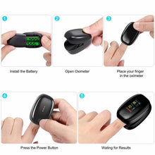 Load image into Gallery viewer, Finger Pulse Oximeter – Heart Rate &amp; SPO2 Monitor
