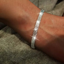 Load image into Gallery viewer, S925 Sterling Silver Chain Bracelet, Sparkling Mesh Embossing Pattern Jewelry
