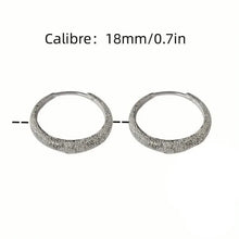 Load image into Gallery viewer, S925 Sterling Silver Sparkling Starry River Hoop Earrings
