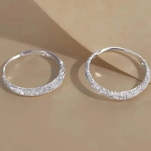 Load image into Gallery viewer, S925 Sterling Silver Sparkling Starry River Hoop Earrings
