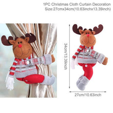 Load image into Gallery viewer, Santa Claus Elk Christmas Curtain Decor Merry Christmas Decor For Home Christmas Ornaments Gift Curtain Tieback Santa Curtain Buckle Tieback Curtain Holder Fastener Doll Wine Bottle Topper for Home Window Decorations
