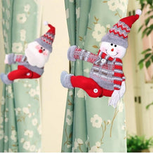 Load image into Gallery viewer, Santa Claus Elk Christmas Curtain Decor Merry Christmas Decor For Home Christmas Ornaments Gift Curtain Tieback Santa Curtain Buckle Tieback Curtain Holder Fastener Doll Wine Bottle Topper for Home Window Decorations
