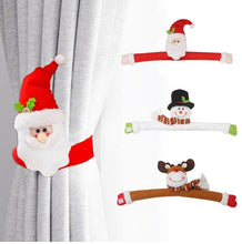 Load image into Gallery viewer, Santa Claus Elk Christmas Curtain Decor Merry Christmas Decor For Home Christmas Ornaments Gift Curtain Tieback Santa Curtain Buckle Tieback Curtain Holder Fastener Doll Wine Bottle Topper for Home Window Decorations
