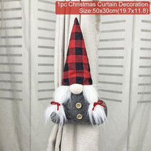 Load image into Gallery viewer, Santa Claus Elk Christmas Curtain Decor Merry Christmas Decor For Home Christmas Ornaments Gift Curtain Tieback Santa Curtain Buckle Tieback Curtain Holder Fastener Doll Wine Bottle Topper for Home Window Decorations
