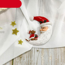 Load image into Gallery viewer, Santa Claus Moon Shape Fondant Silicone Mold With Star For Christmas Chocolate Dessert Biscuit Sugar Baking Cake Tools Santa Crescent Moon Silicon Mold Cake Baking Mold
