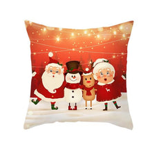 Load image into Gallery viewer, Santa Pillowcase Happy New Year 2022 Merry Christmas Gifts Xmas Decor Christmas 1PCS Pillow Case Sofa Decorative Santa Claus Xmas Throw Pillowcase Cotton Linen Square Cushion Pillow Covers For Home Cushion Cover 45x45CM
