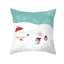 Load image into Gallery viewer, Santa Pillowcase Happy New Year 2022 Merry Christmas Gifts Xmas Decor Christmas 1PCS Pillow Case Sofa Decorative Santa Claus Xmas Throw Pillowcase Cotton Linen Square Cushion Pillow Covers For Home Cushion Cover 45x45CM
