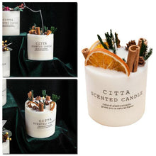 Load image into Gallery viewer, Scented Candle Gift Box With Tray Cover Soy Wax Candle New Year Gift Creative Glass Romantic Scented Candle  Balancing Healing Candle Natural Soy Wax White Natural Scented Purifying Candle for Aromatherapy
