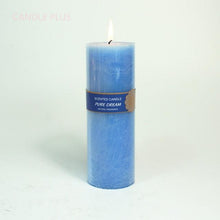 Load image into Gallery viewer, Scented Candles Soy Wax Coconut Oil Smokeless Blue Pillar Candles Smokeless Clean Burning Décor for Home Wedding Church Events
