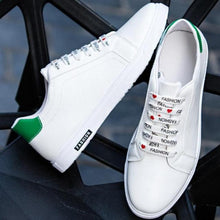 Load image into Gallery viewer, School Casual Leather Mens Sneakers Fashion Flat Outdoor Sneakers Classic Sports Flat Low Top Sneaker Lace-up Fashion Walking Jogging Non Slip Athletic Comfortable Mens Sneakers
