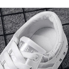 Load image into Gallery viewer, School Casual Leather Mens Sneakers Fashion Flat Outdoor Sneakers Classic Sports Flat Low Top Sneaker Lace-up Fashion Walking Jogging Non Slip Athletic Comfortable Mens Sneakers
