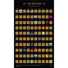 Load image into Gallery viewer, Scratch Off 100 Poster Movies Of All Time Must-See Movies Unique Design Perfect Gift For Teens And Older
