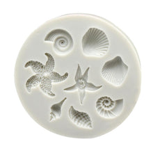 Load image into Gallery viewer, Sea Creatures Conch Shell Silicone Mold Cake Circumference Mold Soft Candy Cake Fondant Decoration Tools Baking Mold Sea Creatures Conch Starfish Shell Silicone Molds Cake Decorating Fondant Cake Candy Creative Chocolate Shell Baking Mold
