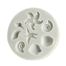 Load image into Gallery viewer, Sea Creatures Conch Shell Silicone Mold Cake Circumference Mold Soft Candy Cake Fondant Decoration Tools Baking Mold Sea Creatures Conch Starfish Shell Silicone Molds Cake Decorating Fondant Cake Candy Creative Chocolate Shell Baking Mold
