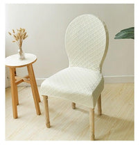 Load image into Gallery viewer, Seat Covers for Dining Room Chairs Stretch Round Home Seat Cover Jacquard Spandex Slipcovers Protector Case Chair Cover Stretch for Kitchen Hotel Banquet Stool Cover
