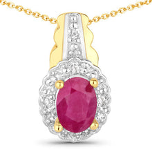 Load image into Gallery viewer, 1.94 Carat Genuine Johnson Ruby and White Topaz .925 Sterling Silver Jewelry Set
