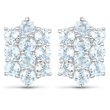 Load image into Gallery viewer, 8.80 Carat Genuine Blue Topaz .925 Sterling Silver 3 Piece Jewelry Set (Ring, Earrings, and Pendant w/ Chain)
